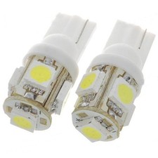LED Light Bulbs T10 194 W5W 158 168 912 921 5-SMD 7 Color Options Auto Upgrade