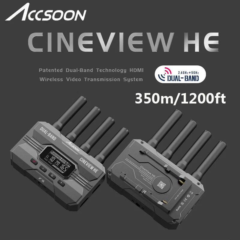 Accsoon CineView HE 350m/1200ft 2.4GHz+5GHz Wireless Video