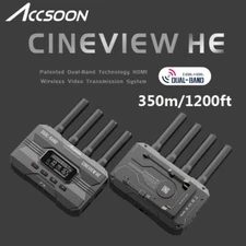 Accsoon CineView HE 350m/1200ft 2.4GHz+5GHz Wireless Video Transmitter Receiver 