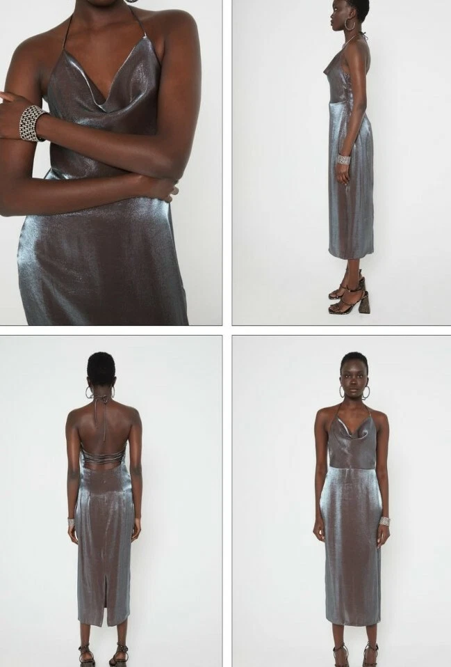 Zara black strappy dress cheap