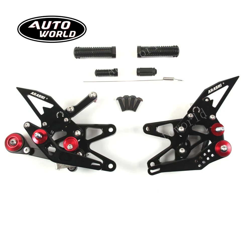 Juego de estriberas traseras ajustables para Triumph Daytona 675 675R 2013-2018 2014 2015 Foto 2 de 4