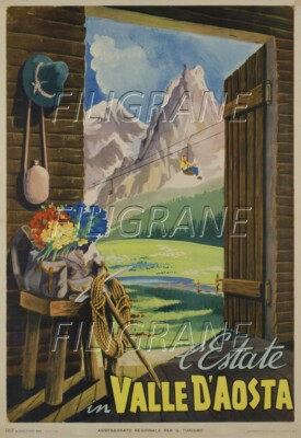 VALLE D'AOSTA Rjdj - POSTER HQ 50x70cm eines VINTAGE POSTERS