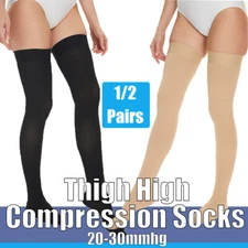 Men Women Elastic Anti Slip Youth crew Knee High Thigh high Compression Socks