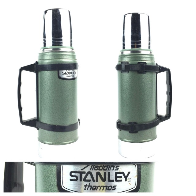Vtg Aladdin Stanley Thermos A943C Green Metal Pint No.11 Stopper 100