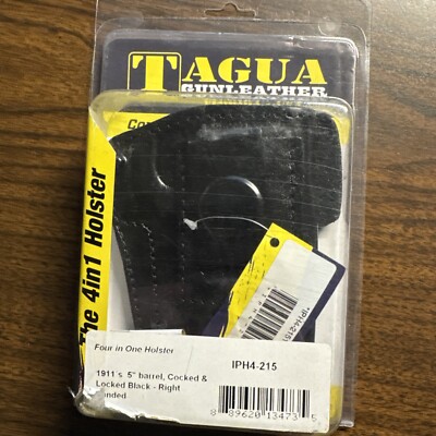 Tagua Four in One Holster (OWB) (IWB) for 1911 3 - 5'' Black Leather Right Handed