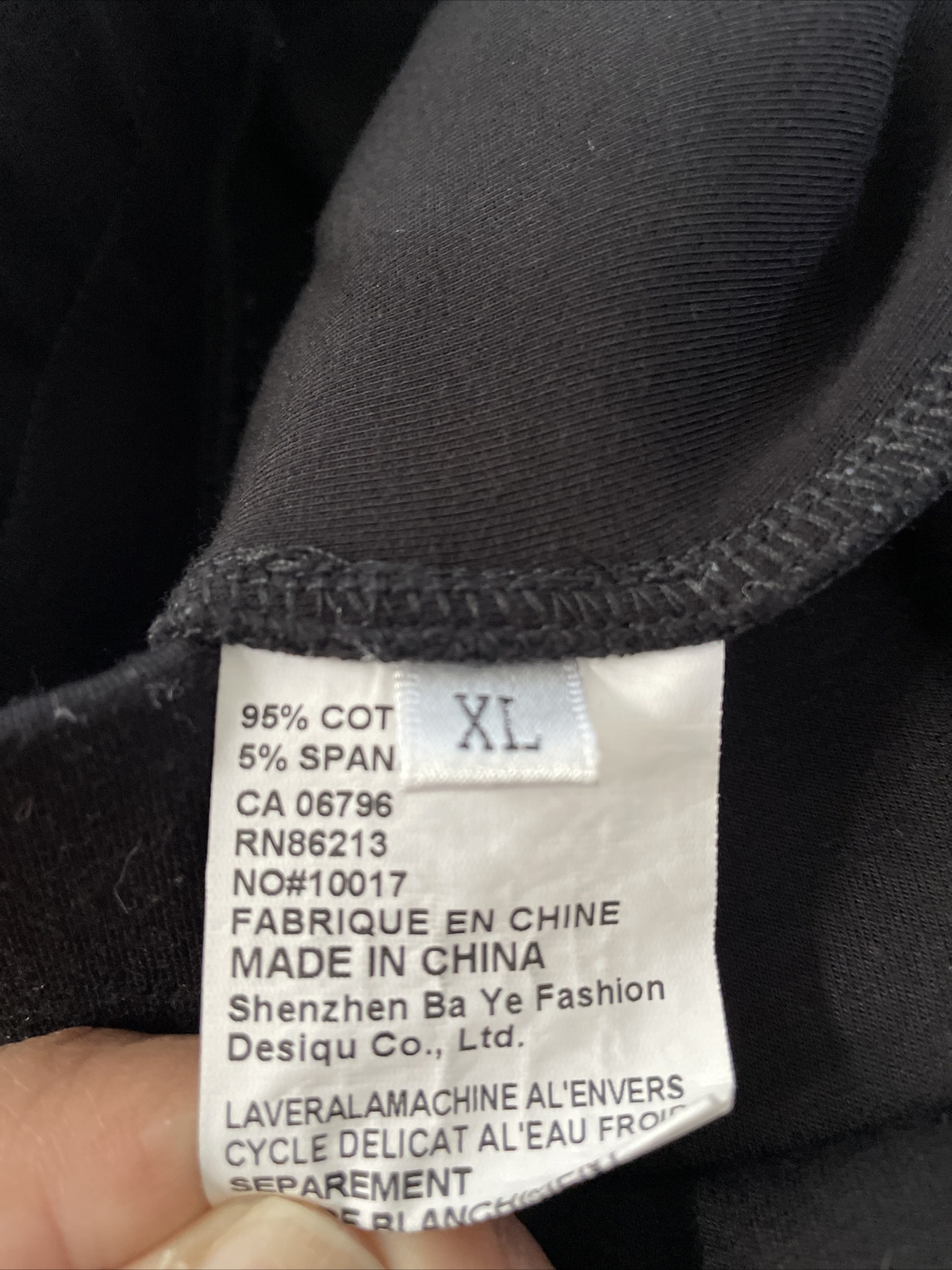 ALTRA Leggings skinny Shenzhen XL Petite neri elasticizzati in maglia B5