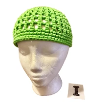 Adult Teens Unisex   Summer Crochet Beanie  Handmade USA  Openwork Lightweight