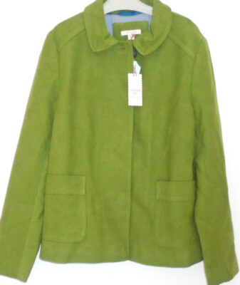 White Stuff Harrow Moleskin Jacket green cotton short coat Size 10 New Tags BNWT