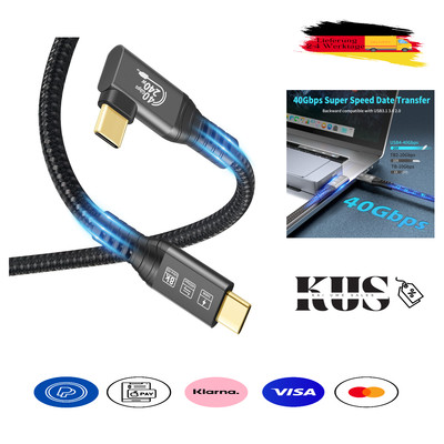 USB4-Thunderbolt-Kabel 240W Ladekabel mit 40Gbps Datenkabel und 8K@60Hz HDR f...
