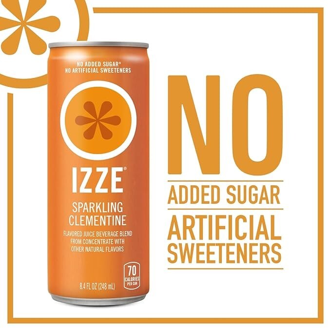 IZZE Sparkling Juice, Clementine, 8.4 Fl Oz 24 Count eBay