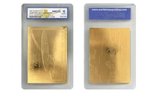 1995 STAR TREK Next gENERATION USS ENTERPRISE SKYBOX 23K Gold Card - GEM-MINT 10