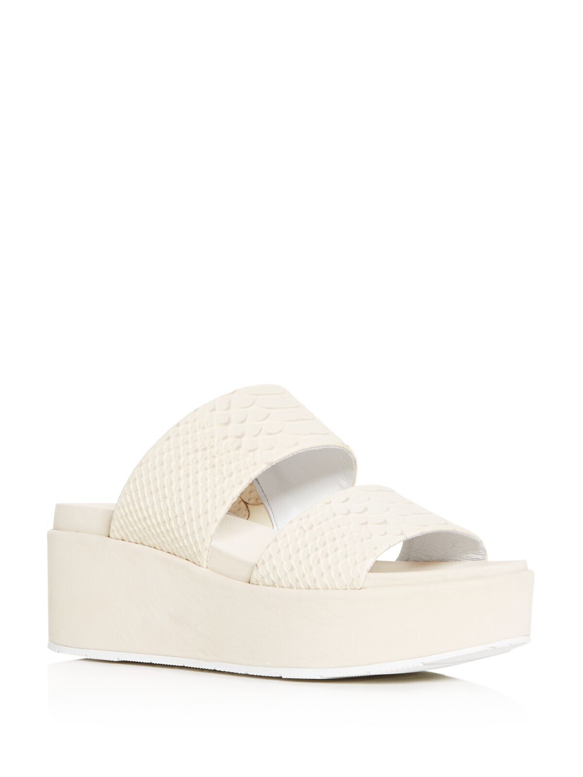 Женские слипоны JSLIDES цвета слоновой кости на платформе 2 с двойной танкеткой Quincy Slip On Slide 9 м 7290₽