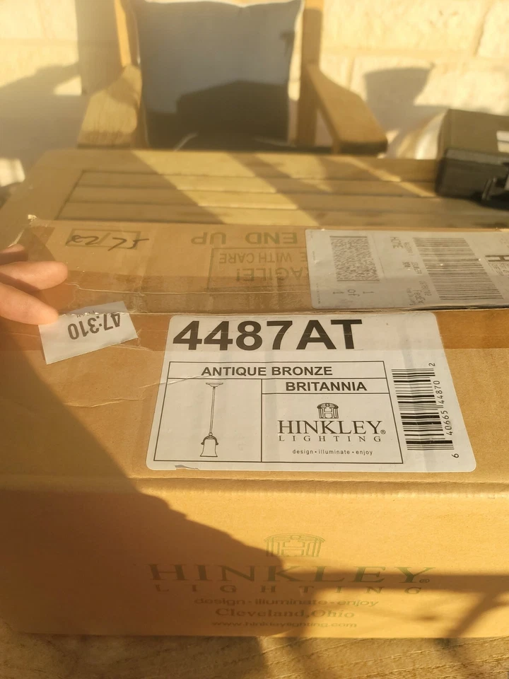 Hinkley Britannia Mini-Pendant in Antique Bronze 4487AT - Image 2 of 4