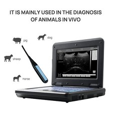 Portable 7.5MHz Vet Ultrasound for Goats/Horses/Cows W/ Rectal Probe  Battery