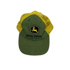 John Deere Toddler Size Snapback Hat Green Yellow Mesh Tractor Trucker Cap