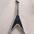 Metallic Gray Electric Guitar Mahogany Body Genuine Rosewood Fretboard — photo 1