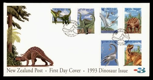 DR WHO 1993 NEW ZEALAND FDC DINOSAUR COMBO $1.50 M79699
