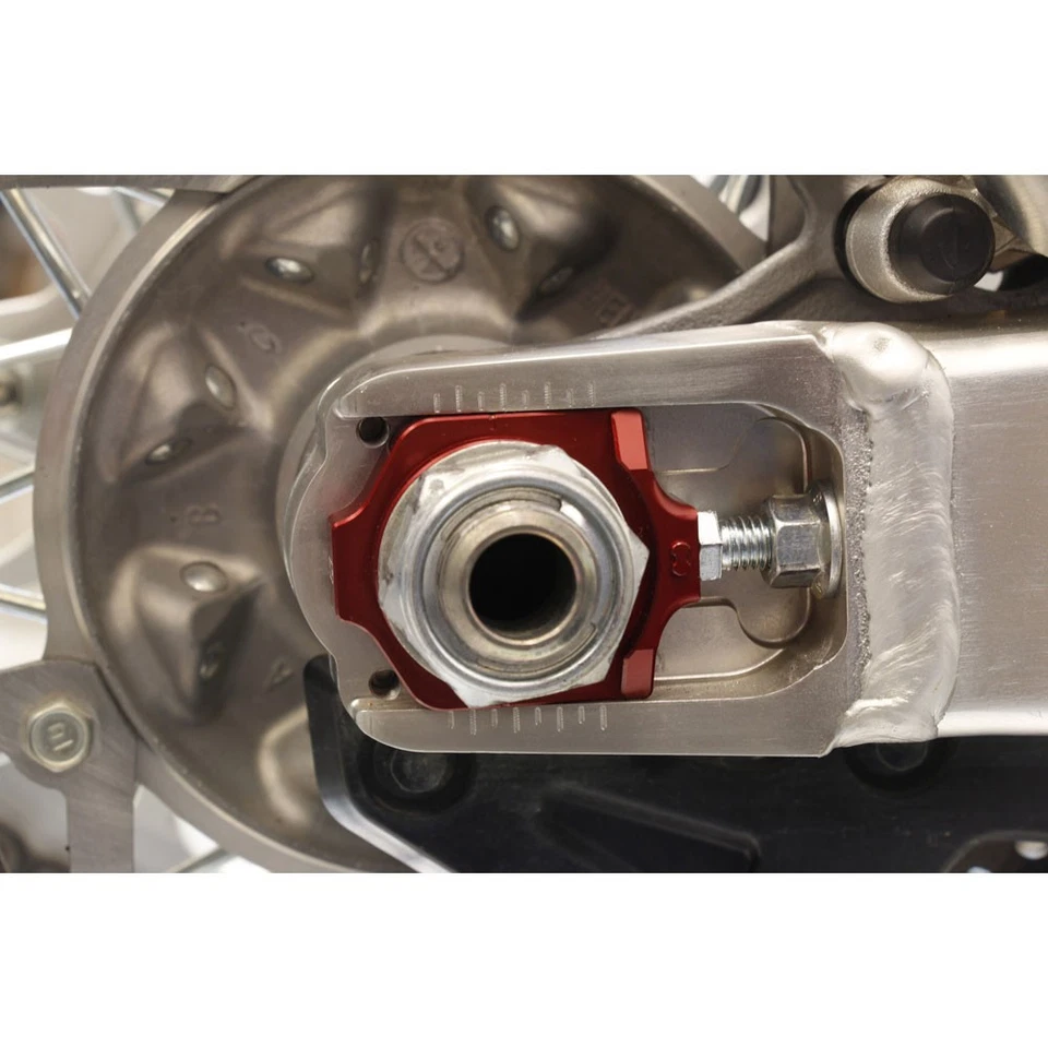 Works Connection Elite Axle Block Kit Red For HONDA CRF - Image 2 of 4