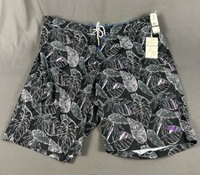 Tommy Bahama Swim Trunks Baja Bonita Cove Print 2XLT Black Polyester MSRP 110