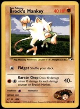 Brock's Mankey 68/132 Common Gym Heroes Pokemon Unlimited Heavily Played on eBay