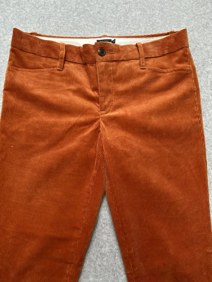 Pantalones de Rugby Ralph Lauren Para Mujer 6 Calce Ajustado Pana Cremallera Tobillo Otoño Informales Foto 2 de 4