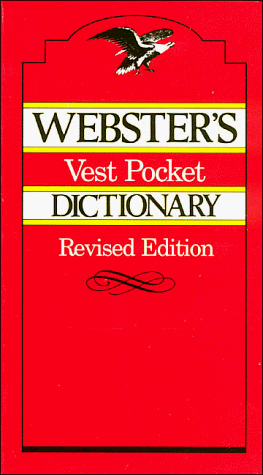 WEBSTER'S VEST POCKET DICTIONARY