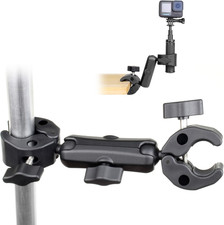 Double Super Clamp Camera Mount, Umbrella Clamp for Chair, Desk, Stroller, Wagon