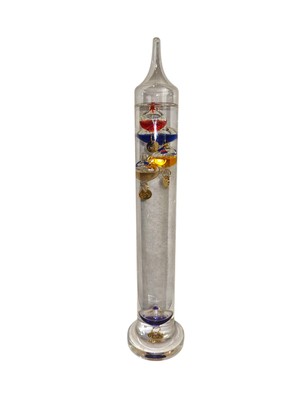 Galileo Standing Liquid Thermometer 11'' inch tall.  64-80° degrees Fahrenheit.