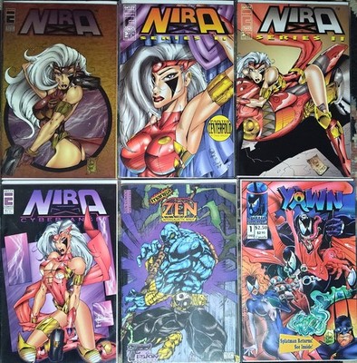 Bill Maus Comic Lot of 6 (Nira X, Manga Zen Intergalactic Ninja, Yawn)