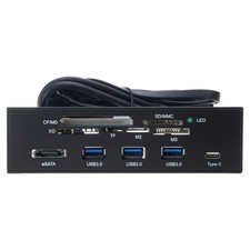 Built In USB3.0 Card Reader Front Panel with Type C USB3.1 Fast Speed 5Gbps