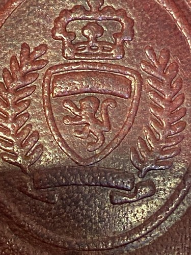 Vintage Royle Coat of Arms Logo Geldbörse braun Leder Münzbörse Brieftasche - Bild 2 von 10