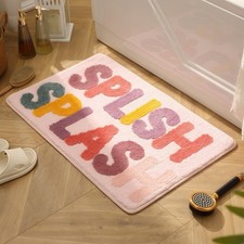 GIB Bathroom Rug Colorful Rainbow Fun Cute Bath Mat for Bathroom Decor