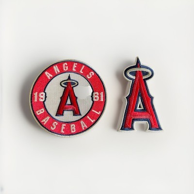 Team Issued Los Angeles Angels Jersey Sleeve Patch Combo Set Embroidered Emblem