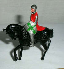 Vintage Lead Mounted Knight  Horse 3"