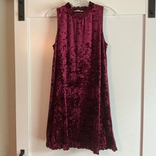 Annalee + Hope Velvet Shift Dress Women’s Size Medium Red Vamp Fairy Grunge USA