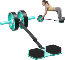 2025 New Double-Wheel Ab Roller for Core Training   Rebound Design with Adjustab