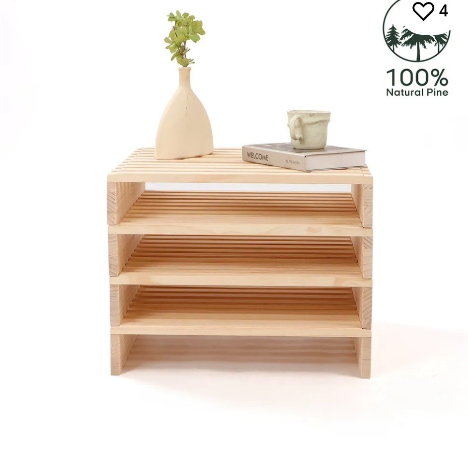Natural Solid Wood Modular Bed Frame - Zonli - 100% Natural Pine