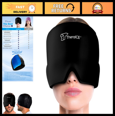 Soothing Migraine Relief Cap | Ice Pack Mask for Headaches & Puffy Eyes | Cold C