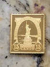 2002 USPS Statue of Liberty .999 silver stamp 24 k gold over