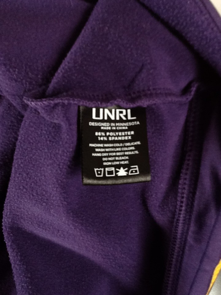 UNRL x Minnesota Vikings Purple '23 Crossover Pullover Hoodie No. 1 Men’s Medium image 8