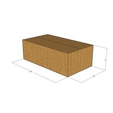 50 18x10x6 Kraft Brown Corrugated Shipping Boxes 32 ECT Single-Wall New