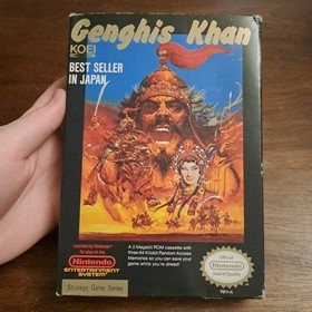 Genghis Khan (Nintendo NES, 1990) - Complete W/Map - Tested - Authentic