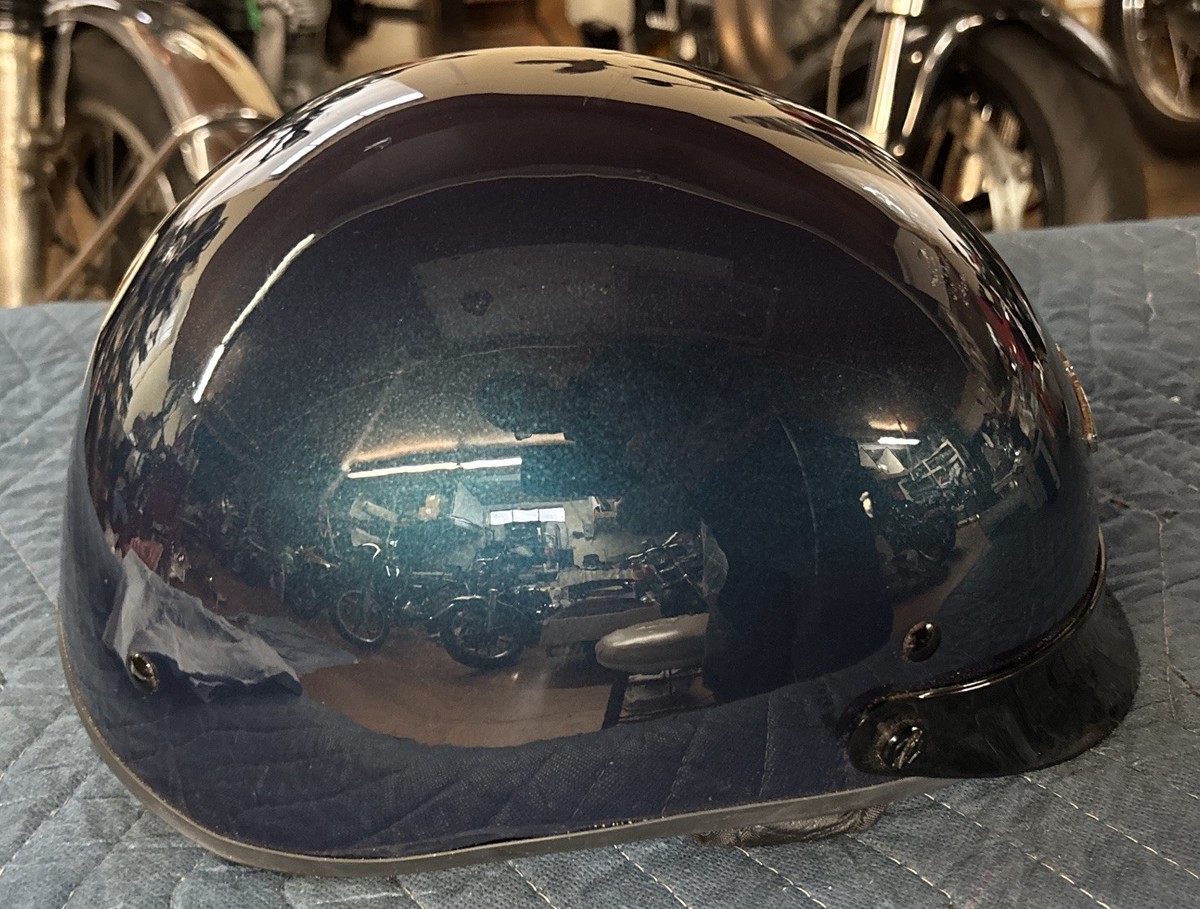 Harley Davidson 100th Anniversary Blue Steel Helmet W/ 100th