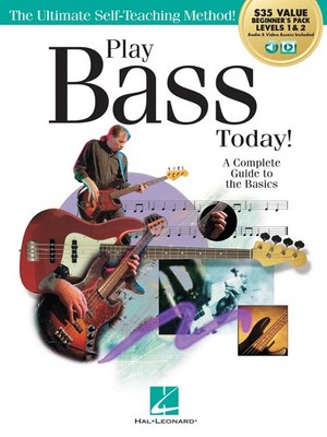 Play Bass Today Beginner Pack for Bass Guitar Learn Lessons Book 1 2 Audio Video