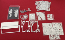 Cutting Dies for cardmaking, rainbows, flower hearts Layering background