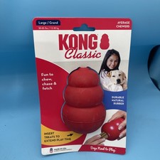 New Kong Dog Rubber Chew Toy - Red Large/Grand