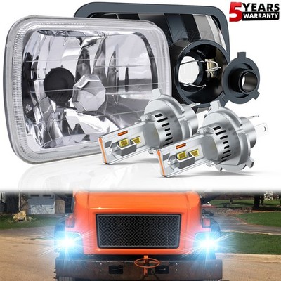 Fits GMC C6500 C7500 Topkick 1997-2009 7x6'' LED Headlight Hi-Lo Beam 9003/H4