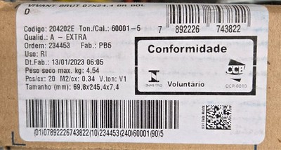 Lot of (37) Cartons Ceramic Wall Tile Grey 2 11/16'' x 9 9/16 '''' x