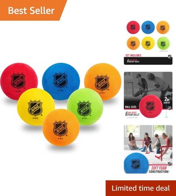 Mini Knee Hockey Balls - Soft Foam Set of 6 - Perfect Gift for Young Players