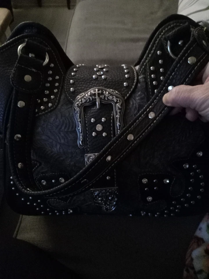 Bolso de mano Western de cuero con hebilla para el hombro (nuevo) Foto 2 de 4